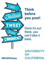 Think before you post! Flier